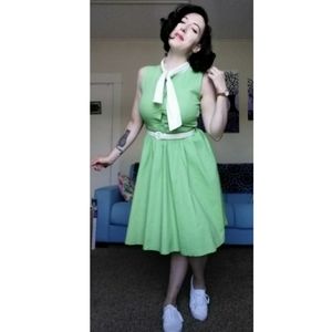 'Gillian' Tie Collar Shirt Dress